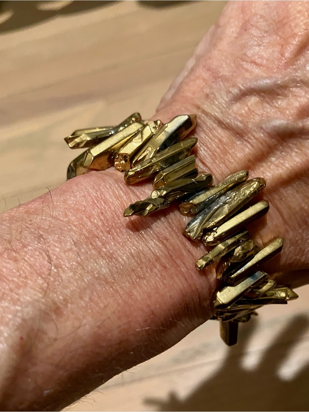 Gold-Tone Chunky Crystal Bar Bracelet - Women's Jewelry
